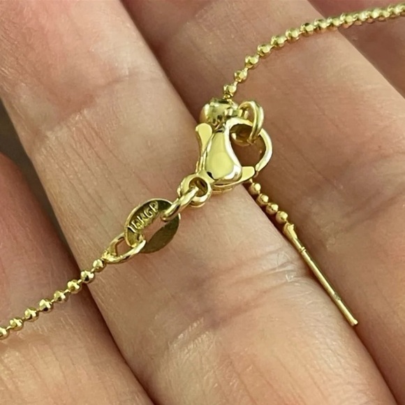 Carved natural sodalite horse pendant & 18K gold plated chain - Picture 7 of 8